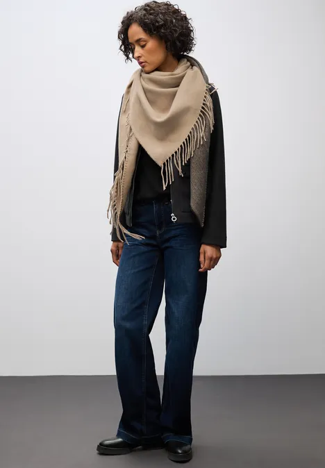 Softer Two-Tone Schal flowing beige
