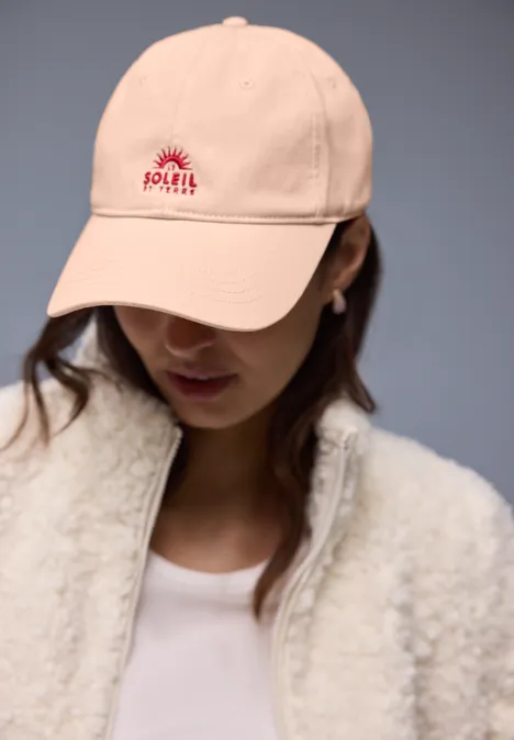 Cap mit Slogan light apricot