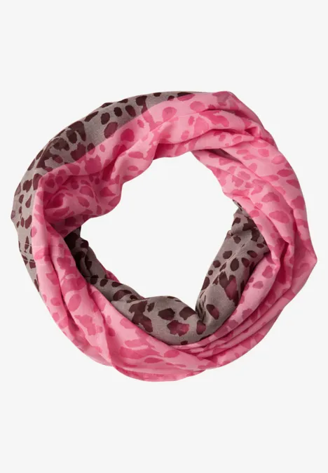 Gemusterter Loop Schal blossom pink