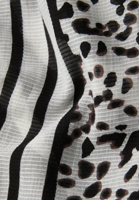 Wzorzysty szalik Black Wzorzysty szalik Black