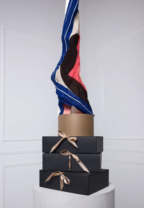 Sjaal met patroon multicolor