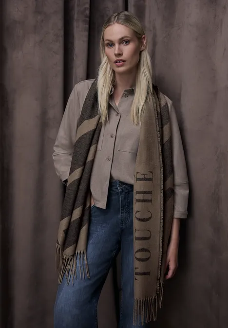 Cosy Jacquard Schal light terra mocha Cosy Jacquard Schal light terra mocha