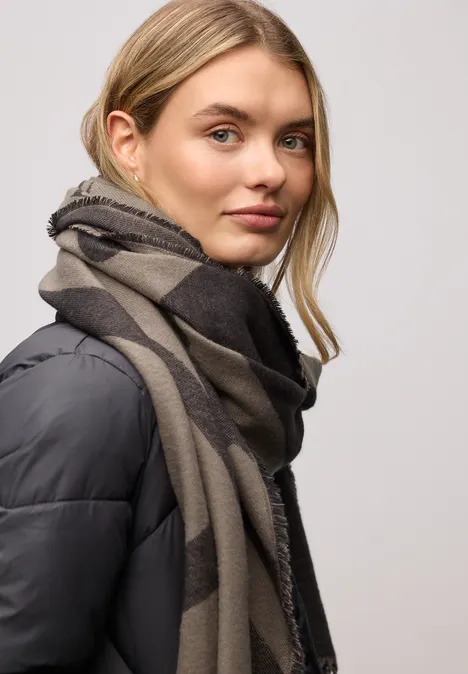 Cosy Jacquard Schal light terra mocha Cosy Jacquard Schal light terra mocha