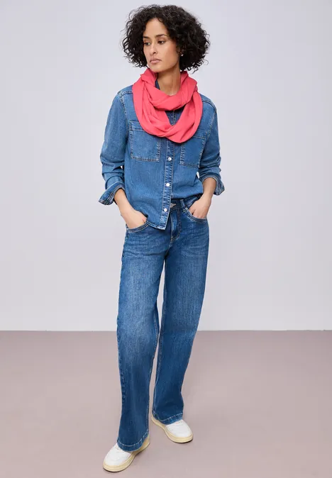 Loop Schal in Unifarbe striking coral