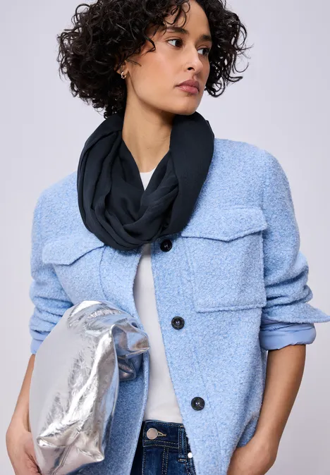 Loop Schal in Unifarbe shadowed navy