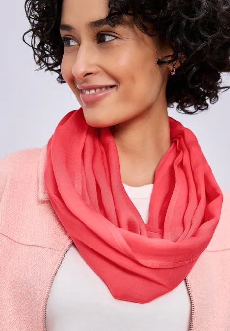 Loop Schal in Unifarbe sunset red
