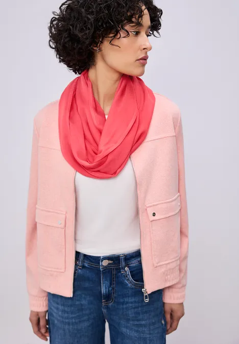 Loop Schal in Unifarbe sunset red
