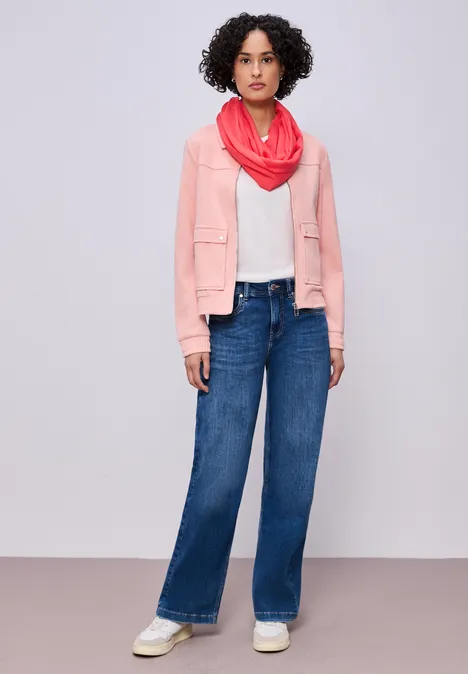 Loop Schal in Unifarbe sunset red