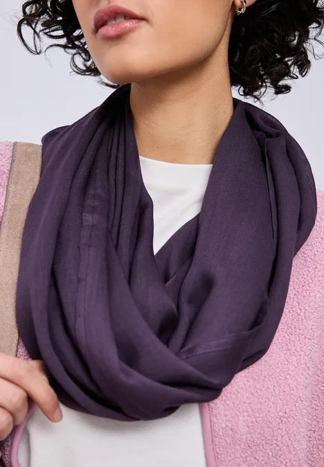 Loop Schal in Unifarbe mystic purple