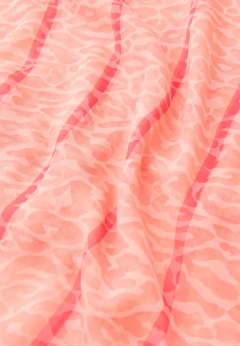 Gemusterter Loop-Schal striking coral