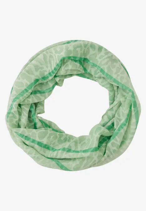 Gemusterter Loop-Schal arcadia green