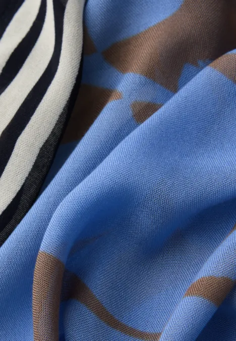 Sjaal met lusjespatroon bonnet blue