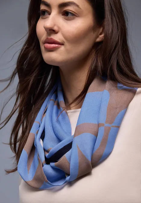 Sjaal met lusjespatroon bonnet blue