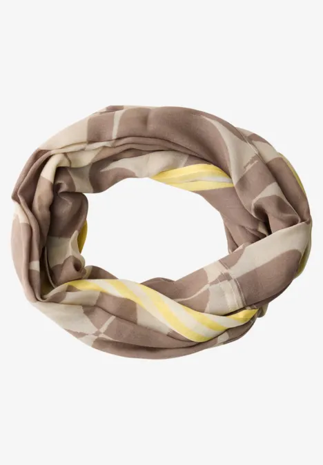 Sjaal met lusjespatroon light terra mocha