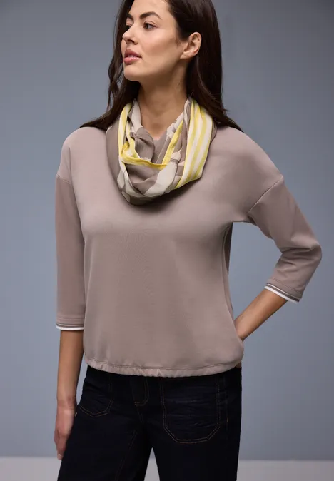 Sjaal met lusjespatroon light terra mocha