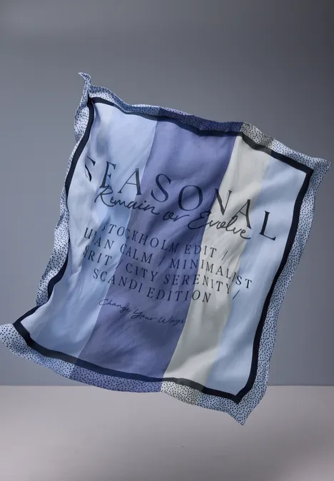 Gemustertes Tuch bonnet blue