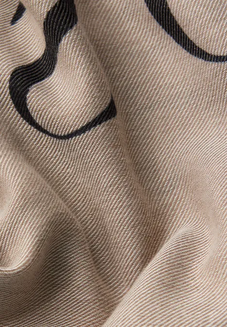 Sjaal met patroon light terra mocha