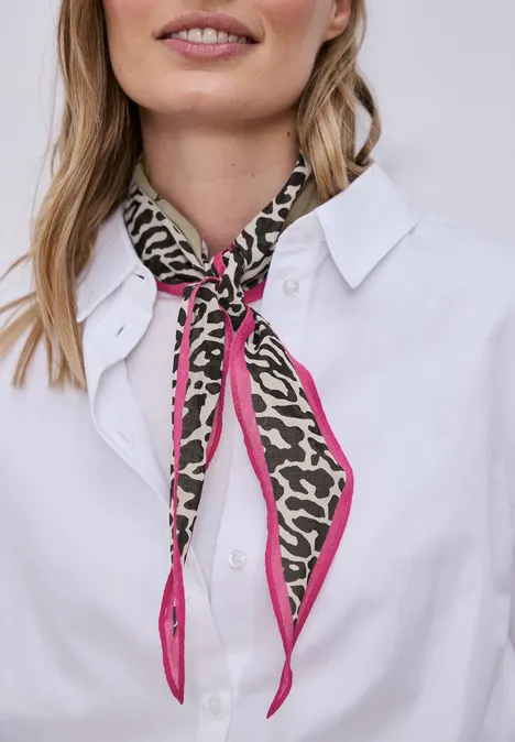 Ruitvormige bandana met patroonmix timeless beige