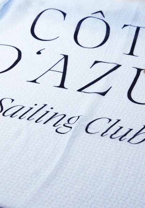 Modal sjaal met tekst shadowed navy