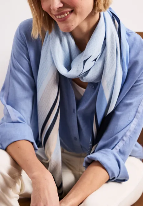 Modal sjaal met tekst shadowed navy