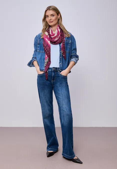 Foulard en modal avec imprimé zèbre magenta dream