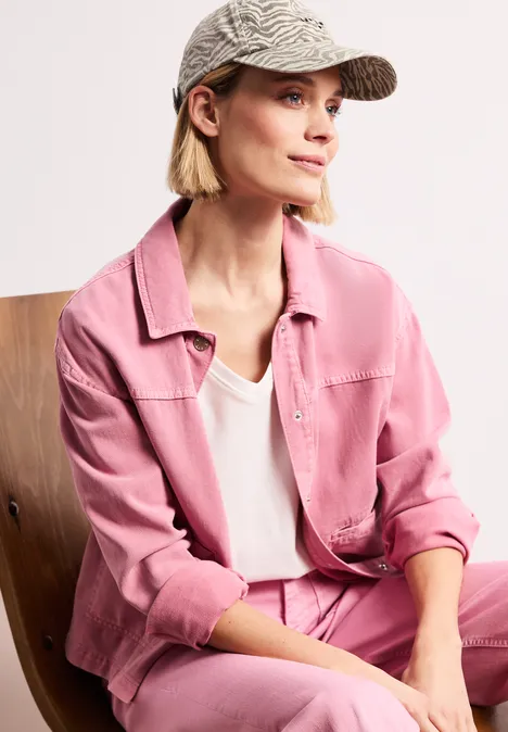 Cap aus Baumwolle mit Zebra-Print clay sand