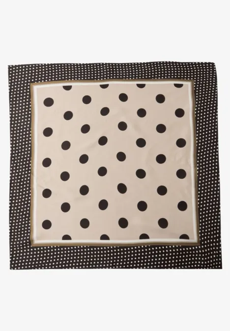 Nicki sjaal met stippenpatroon espresso brown