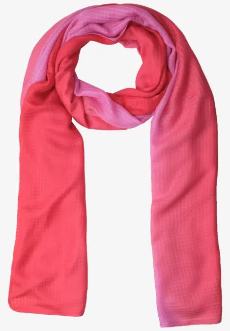 Sjaal met kleurverloop salsa red