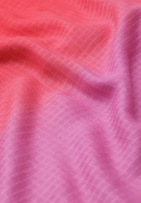 Sjaal met kleurverloop salsa red