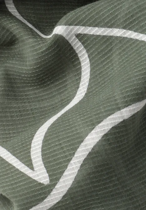 Dreieckstuch mit Blätterprint bound green