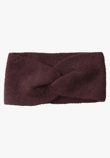 Feinstrick Stirnband in Unifarbe rustic rouge mel. Feinstrick Stirnband in Unifarbe rustic rouge mel.