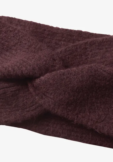 Feinstrick Stirnband in Unifarbe rustic rouge mel. Feinstrick Stirnband in Unifarbe rustic rouge mel.