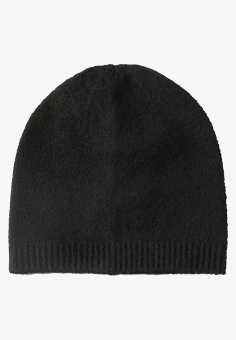 Feinstrick Beanie in Unifarbe Black Feinstrick Beanie in Unifarbe Black