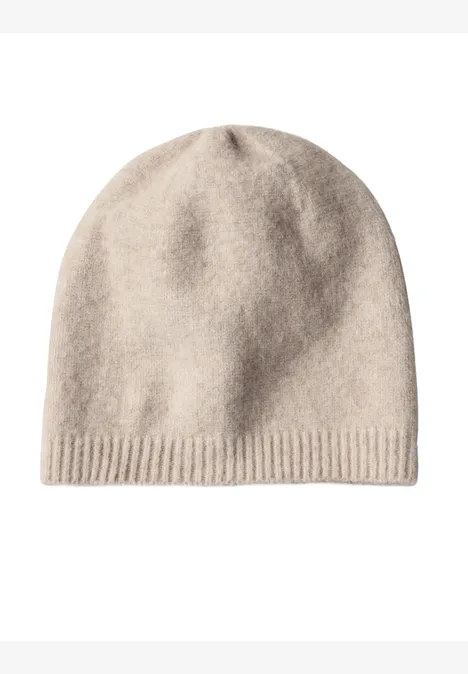 Feinstrick Beanie in Unifarbe Soft Sand Mel. Feinstrick Beanie in Unifarbe Soft Sand Mel.