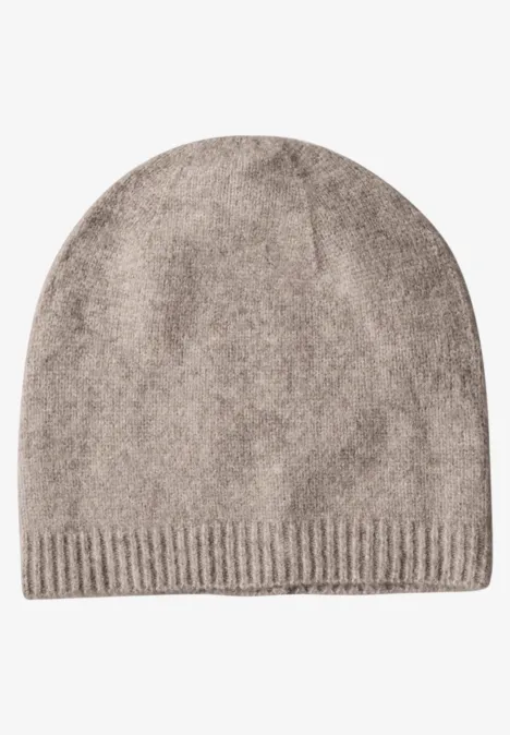 Feinstrick Beanie in Unifarbe Sandy Mocca Mel. Feinstrick Beanie in Unifarbe Sandy Mocca Mel.