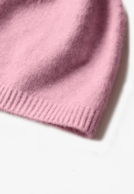 Feinstrick Beanie in Unifarbe vintage blush mel. Feinstrick Beanie in Unifarbe vintage blush mel.