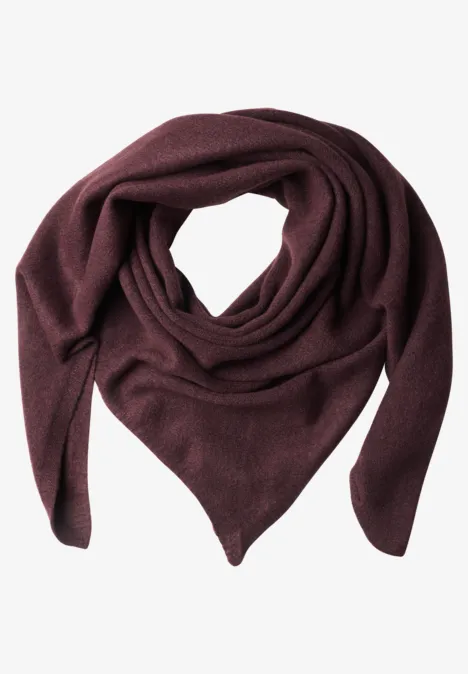 Feinstrick Dreieckstuch in Unifarbe rustic rouge mel.