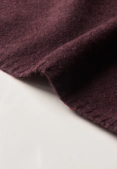 Feinstrick Dreieckstuch in Unifarbe rustic rouge mel.
