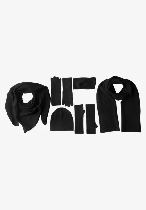 Feinstrick Armwärmer in Unifarbe Black