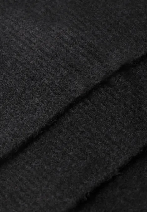 Langer Feinstrickschal in Unifarbe anthracite melange