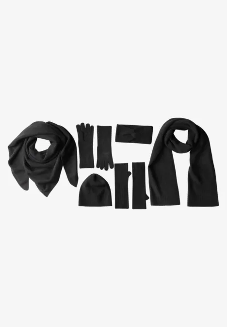 Langer Feinstrickschal in Unifarbe anthracite melange
