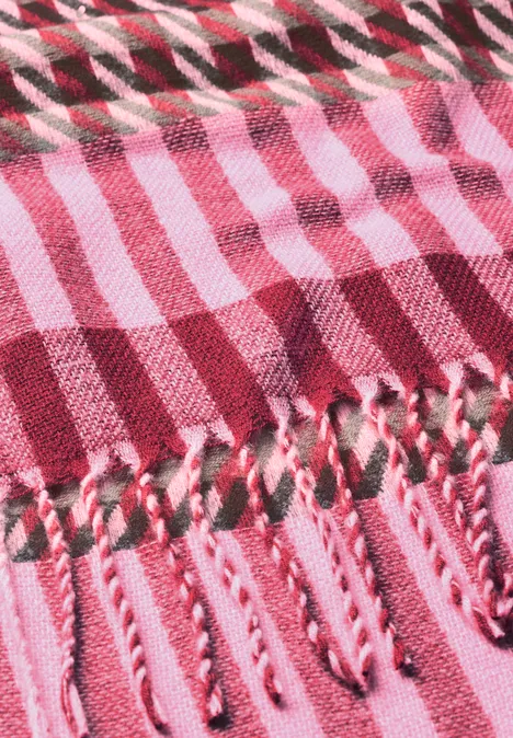 Foulard à motif pied-de-poule vintage red