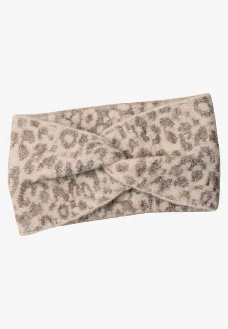 Jacquard Stirnband mit Leo-Muster barley beige mel. Jacquard Stirnband mit Leo-Muster barley beige mel.
