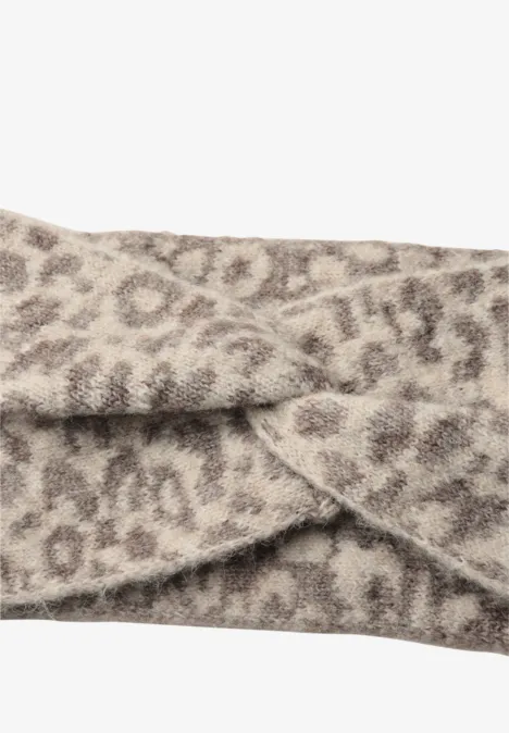 Jacquard Stirnband mit Leo-Muster barley beige mel. Jacquard Stirnband mit Leo-Muster barley beige mel.