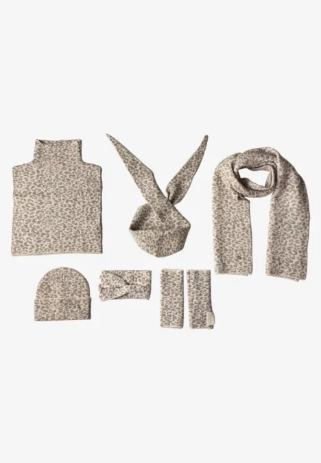 Jacquard Stirnband mit Leo-Muster barley beige mel. Jacquard Stirnband mit Leo-Muster barley beige mel.