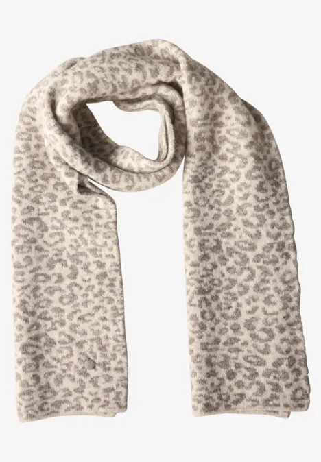 Jacquard Schal mit Leo-Muster barley beige mel. Jacquard Schal mit Leo-Muster barley beige mel.