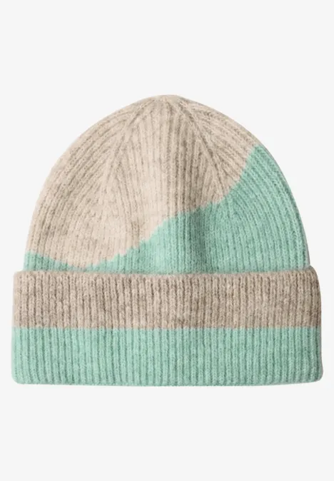 Beanie mit Colorblock-Muster fresh sage mel. Beanie mit Colorblock-Muster fresh sage mel.