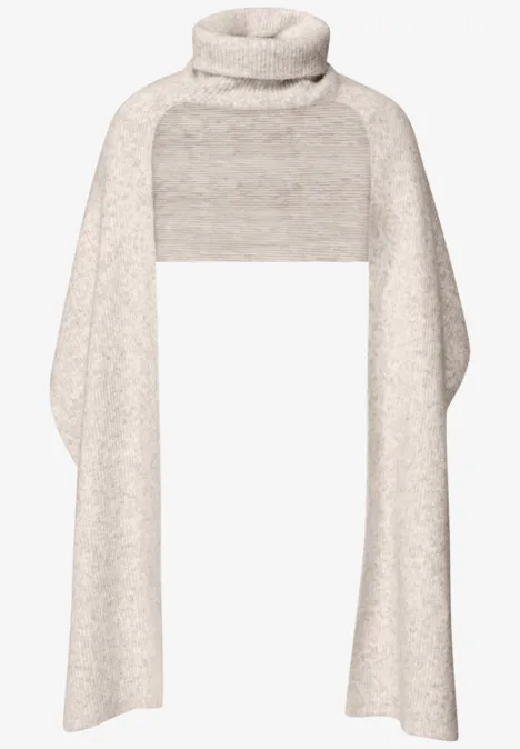 Langer Schal mit Turtle Neck soft sand melange