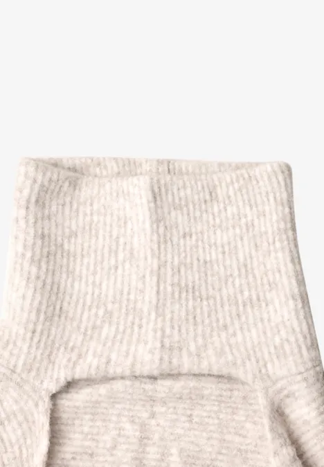 Langer Schal mit Turtle Neck soft sand melange