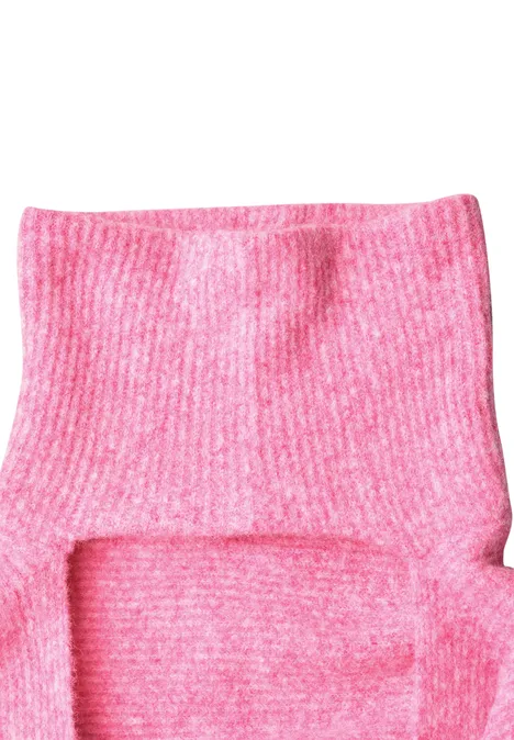 Écharpe longue avec col roulé warm blush mel.